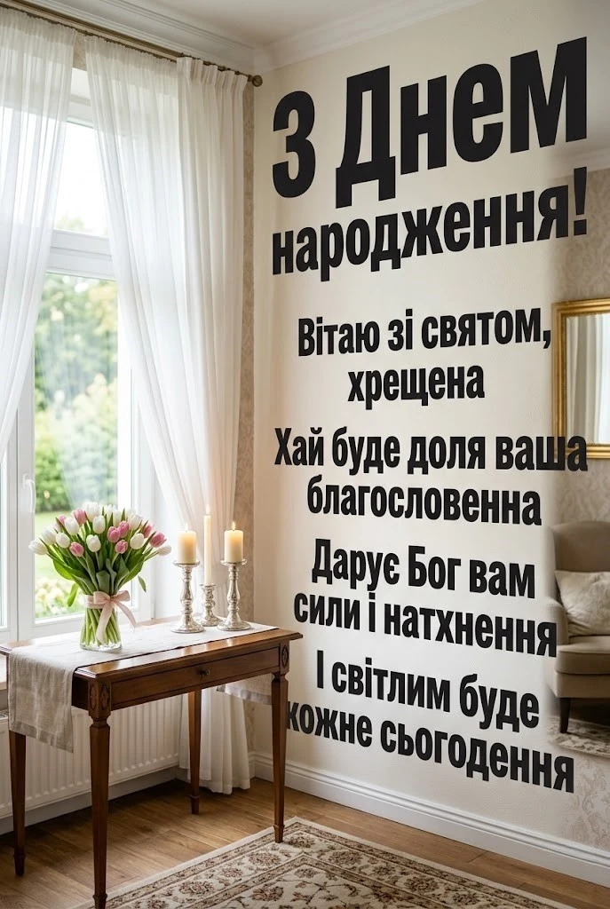 З днем народження, люба хрещена! Найтепліші слова від похресників