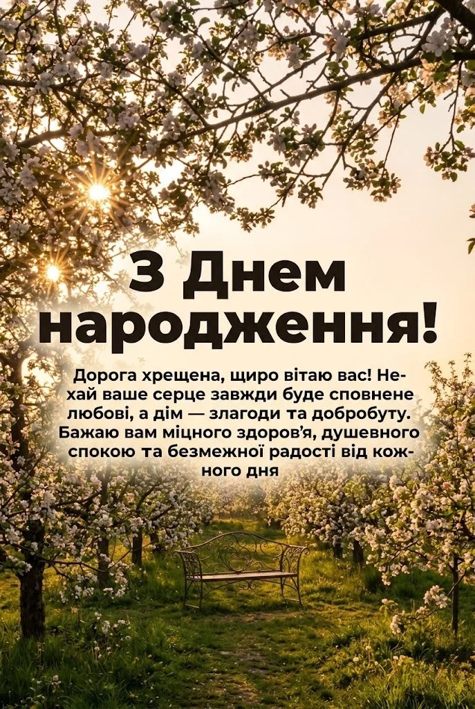 З днем народження, люба хрещена! Найтепліші слова від похресників