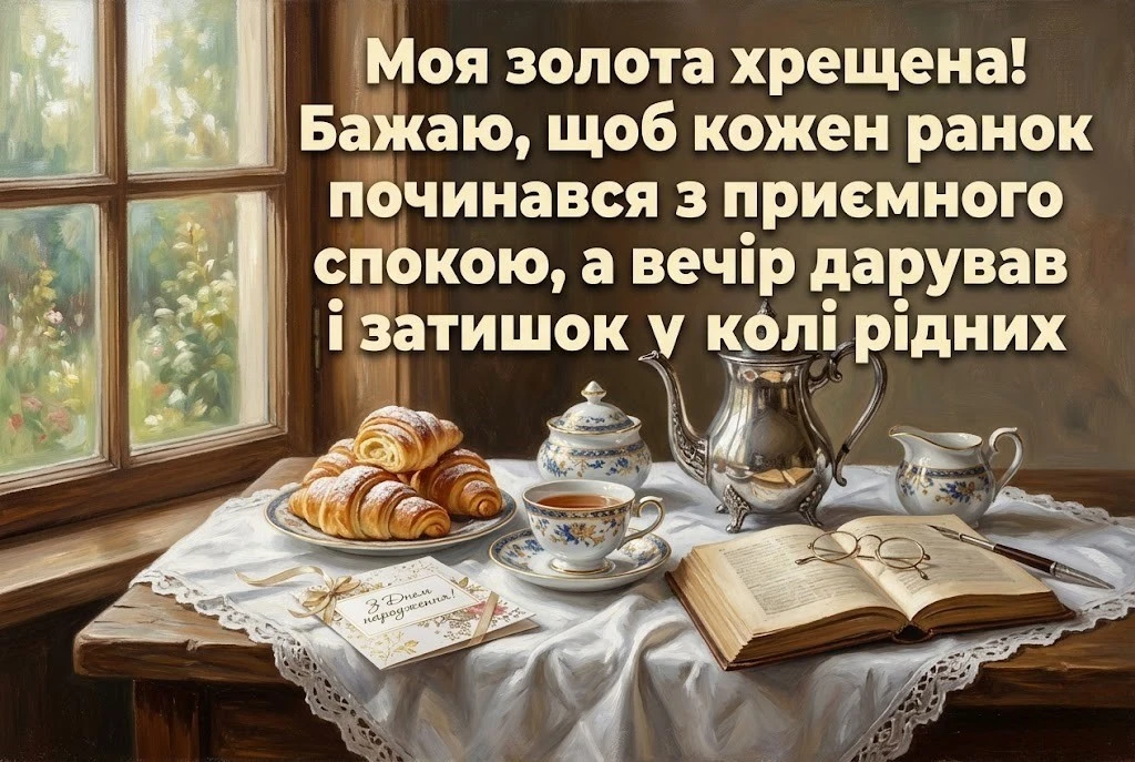 З днем народження, люба хрещена! Найтепліші слова від похресників