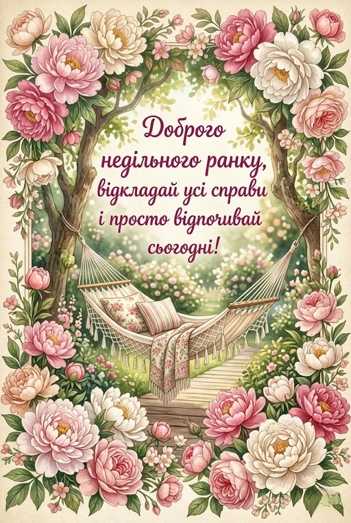 Доброго недільного ранку: душевна добірка листівок та картинок для затишного відпочинку