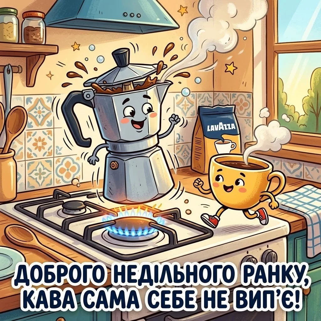 Доброго недільного ранку: душевна добірка листівок та картинок для затишного відпочинку