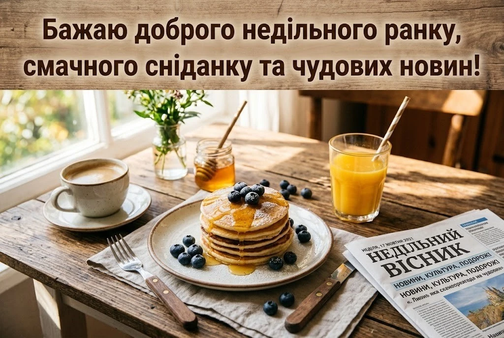 Доброго недільного ранку: душевна добірка листівок та картинок для затишного відпочинку