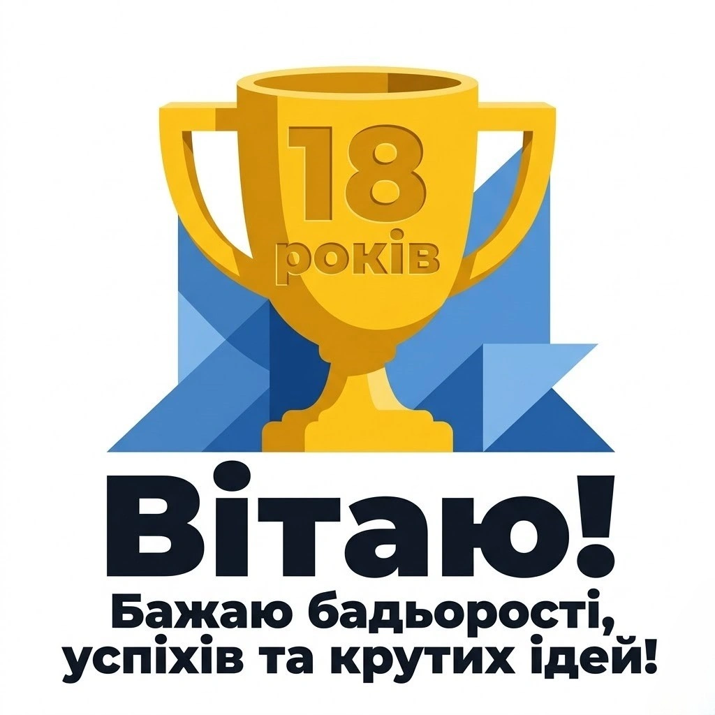 18 років — старт у доросле життя: натхненні привітання для молодого чоловіка