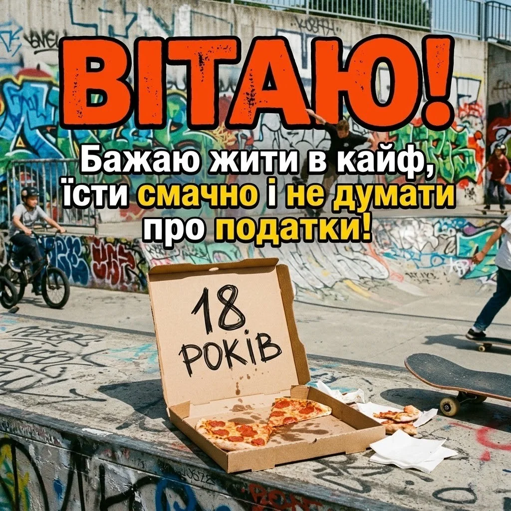 18 років — старт у доросле життя: натхненні привітання для молодого чоловіка