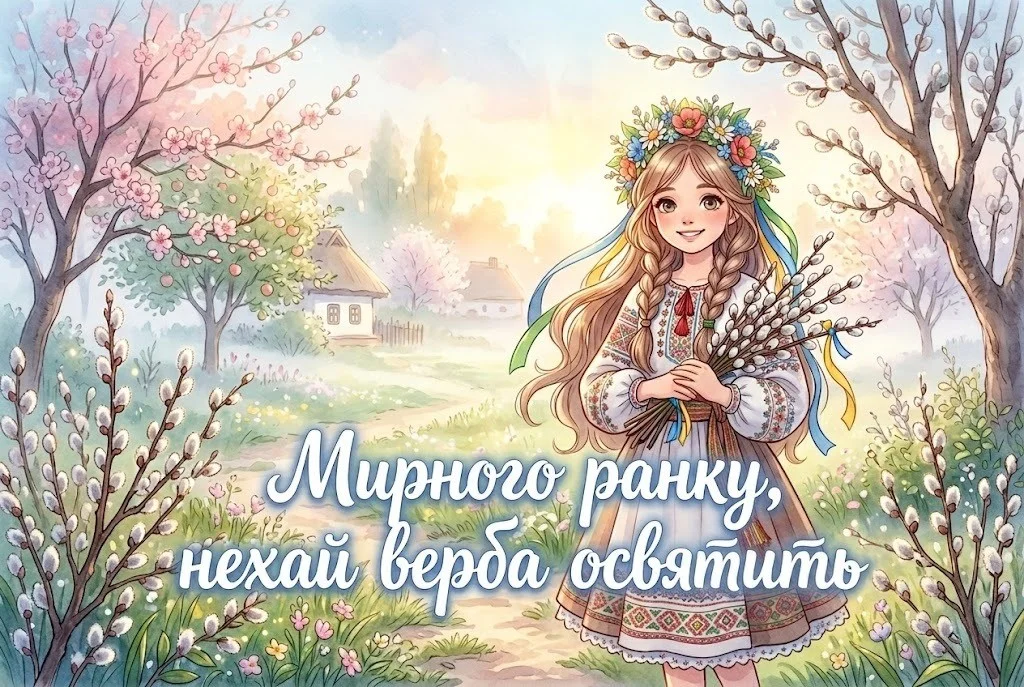 Доброго мирного ранку: душевні картинки до Вербної неділі для гарного настрою