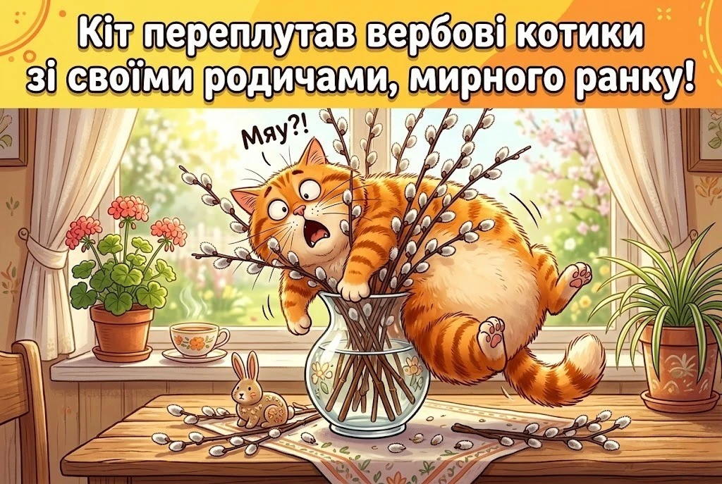 Доброго мирного ранку: душевні картинки до Вербної неділі для гарного настрою