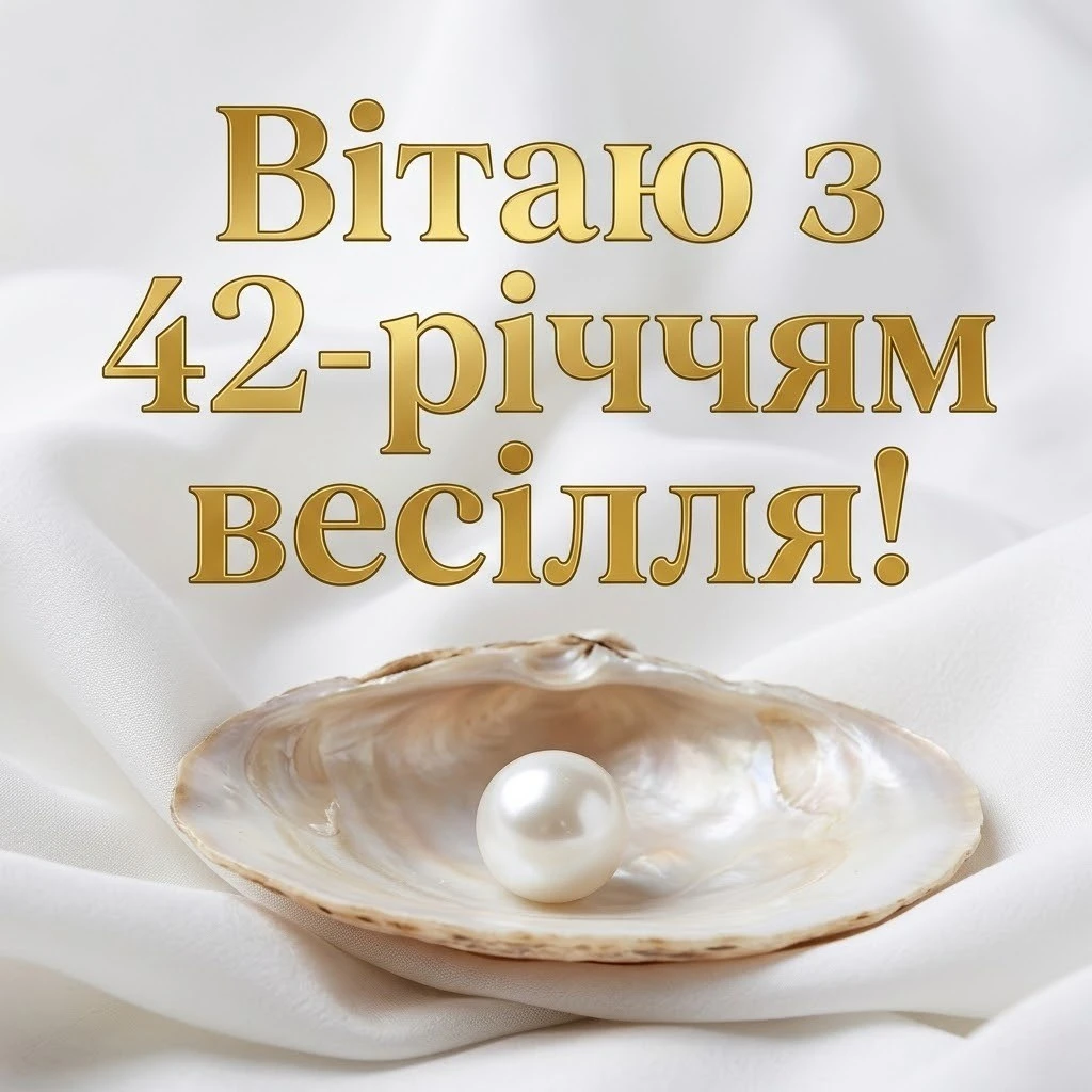 Перламутровий ювілей: вітання з 42-ю річницею для чудової пари