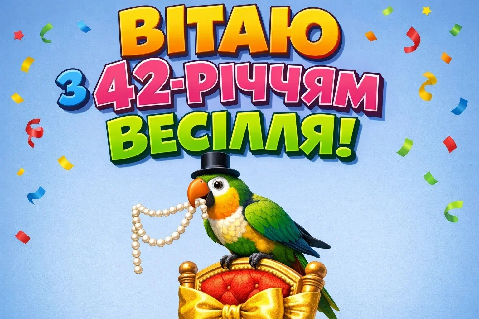 Перламутровий ювілей: вітання з 42-ю річницею для чудової пари
