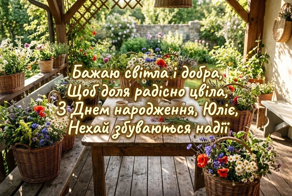 З Днем народження, Юля! Зворушливі вірші та проза для іменинниці