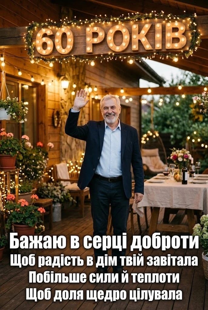 З 60-річчям! Найкращі привітання для чоловіка у віршах та прозі