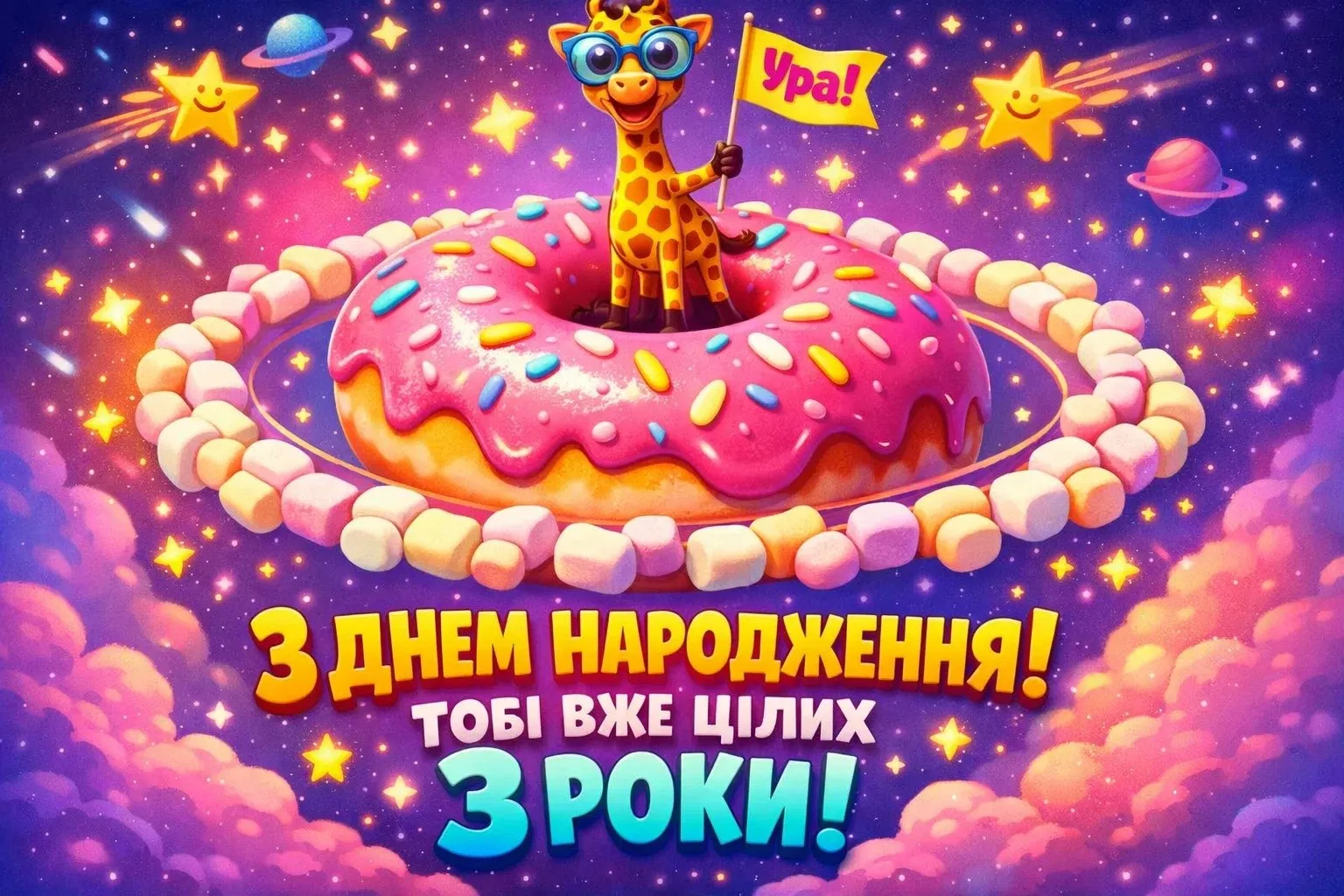 Свято маленької леді: привітання з днем народження на 3 роки для дівчинки