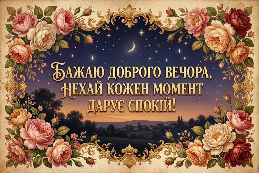 Доброго вечора та мирного відпочинку, Україно: душевні картинки та щирі побажання