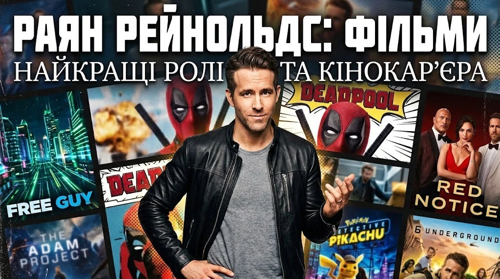 ТОП 20 фільмів Раяна Рейнольдса для вечора кіно