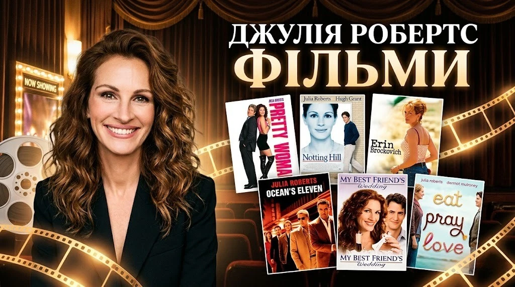 Повний список фільмів Джулії Робертс для натхнення