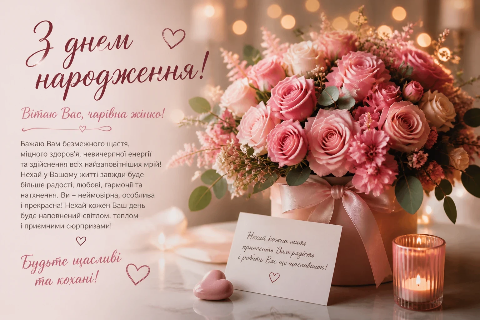 Привітати чарівну жінку з днем народження