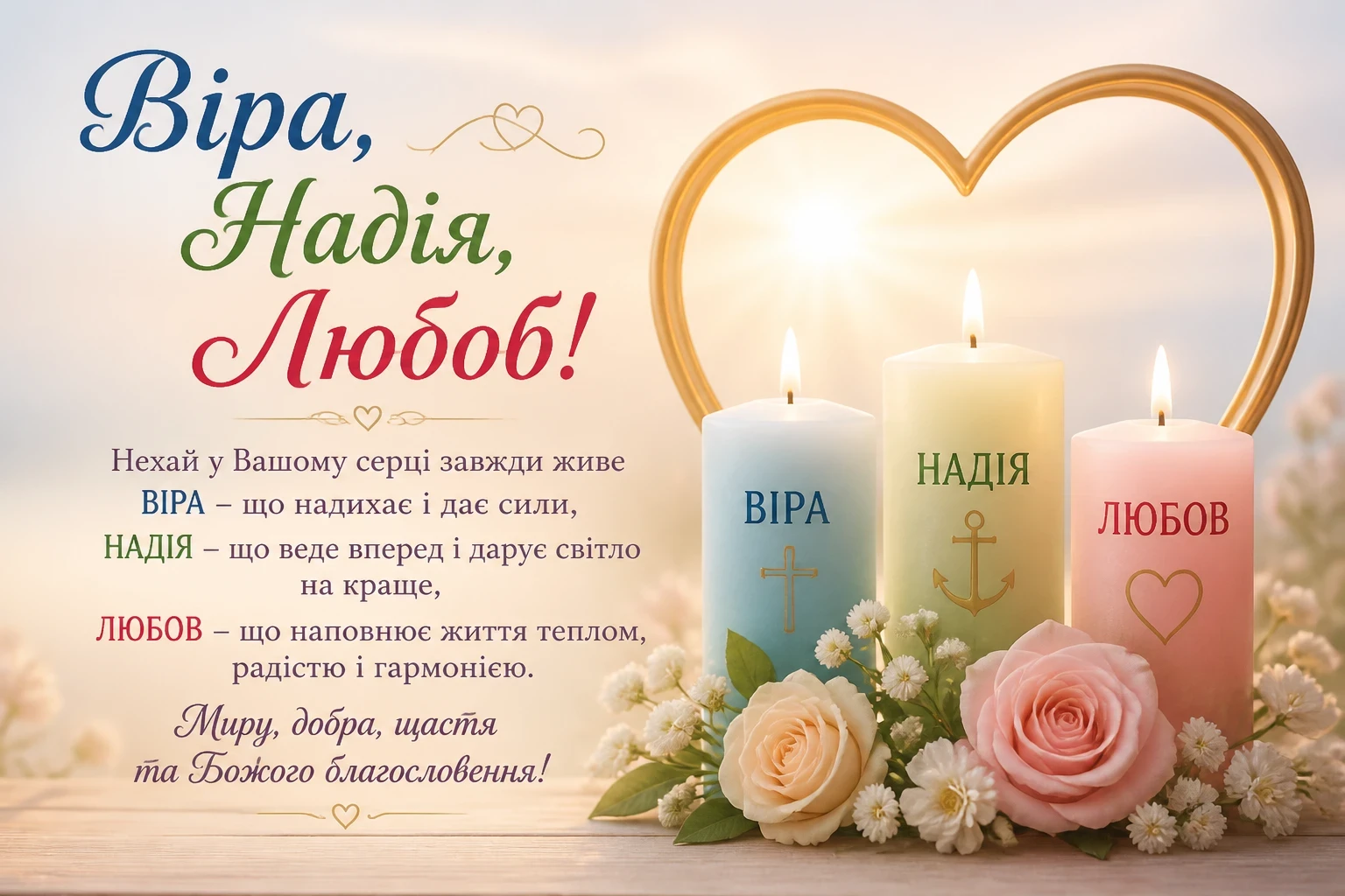 Привітання: віра, надія, любов