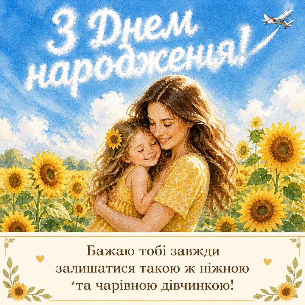 люба донечка з днем народження донечко