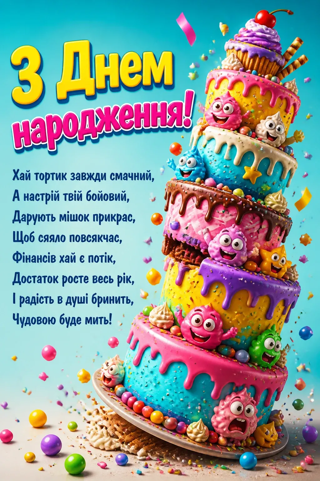 люба донечка з днем народження донечко