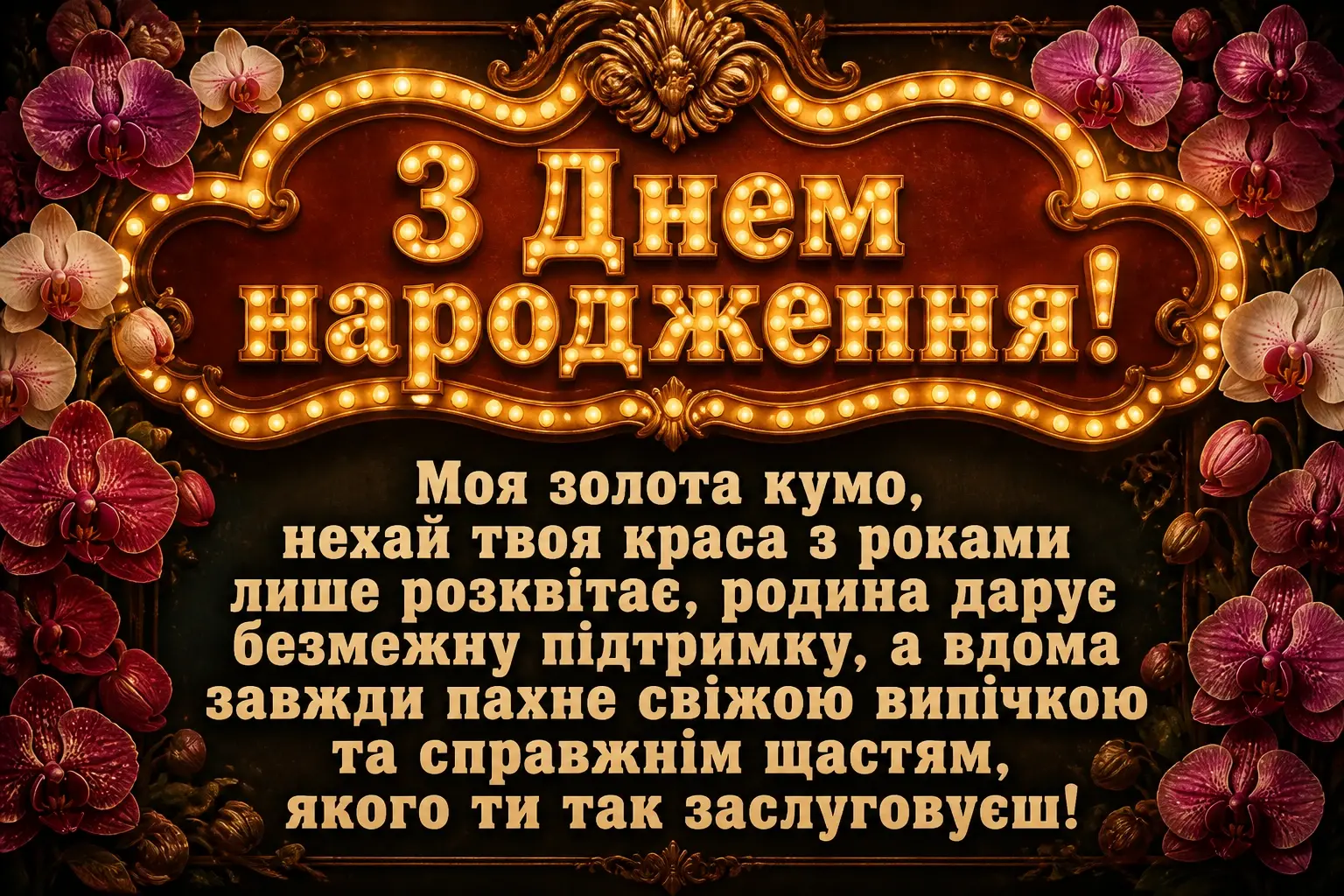 оригінальні привітання з днем народження кумі