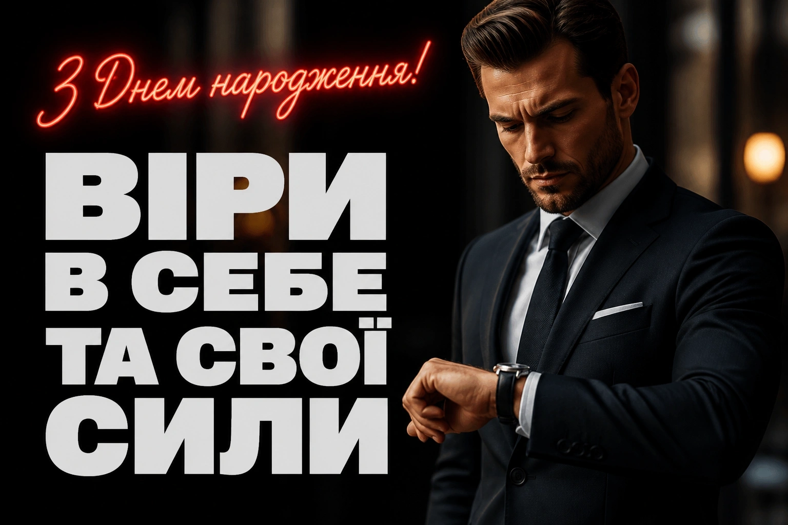 вітальні листівки з днем народження для чоловіків