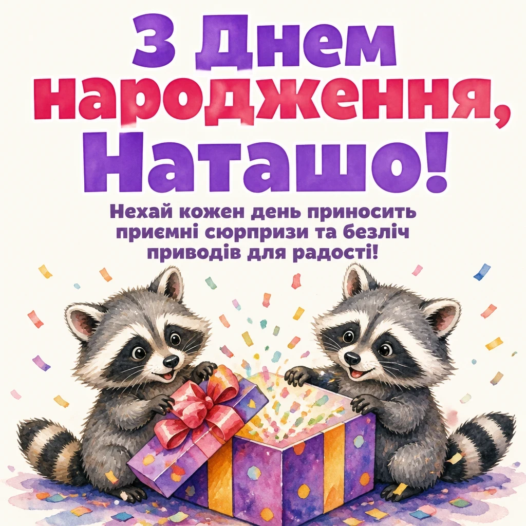 з днем народження наташа