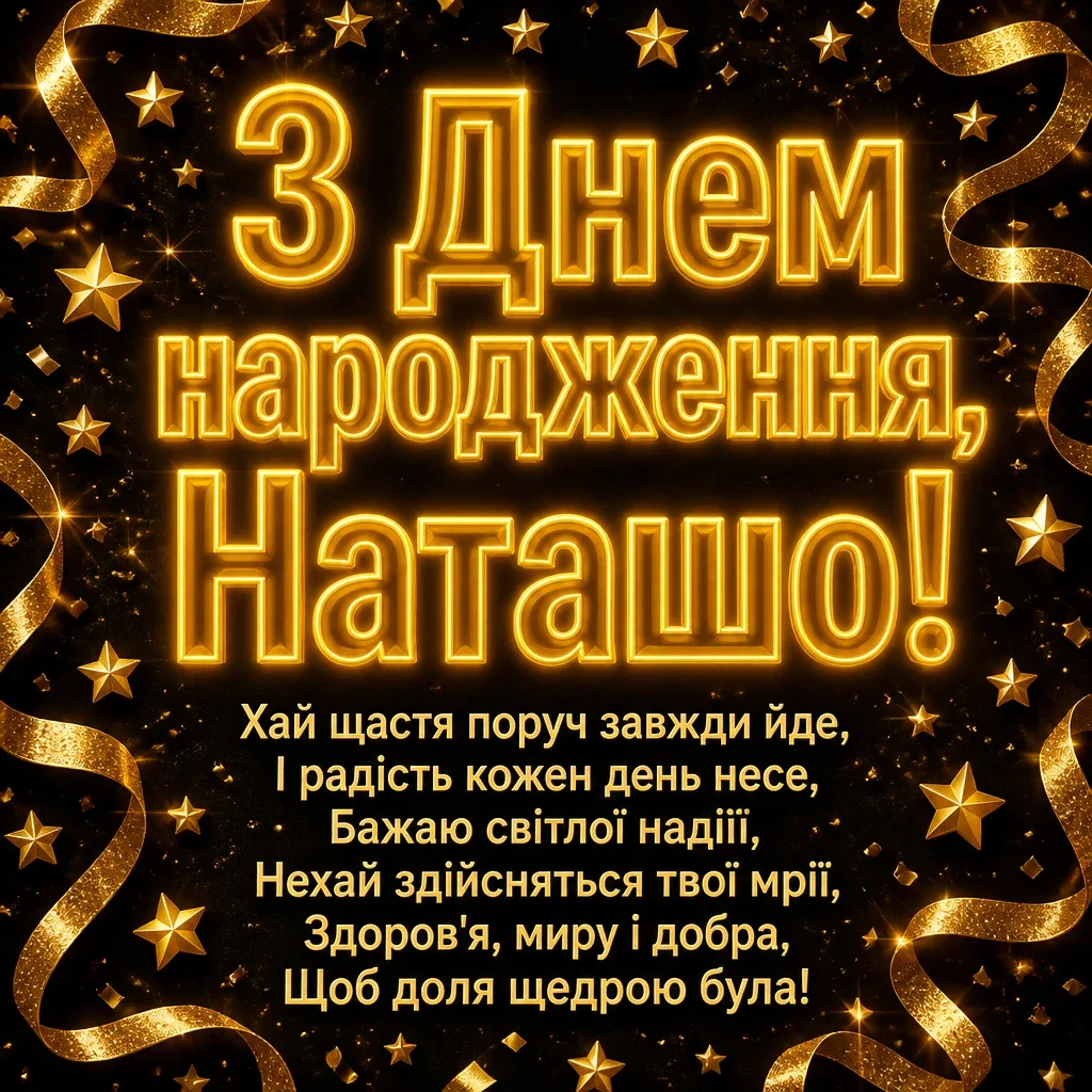 з днем народження наташа