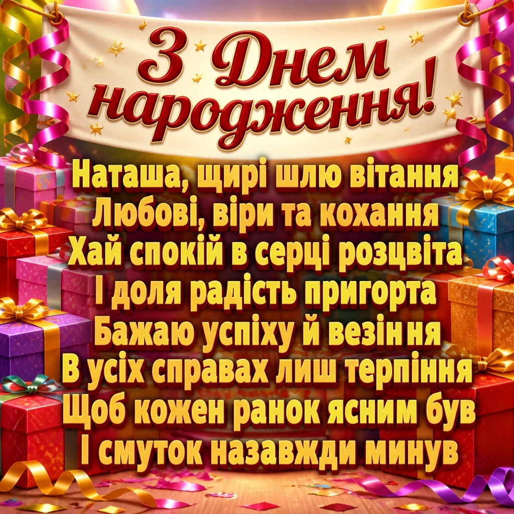 наташа з днем народження наталочка картинки