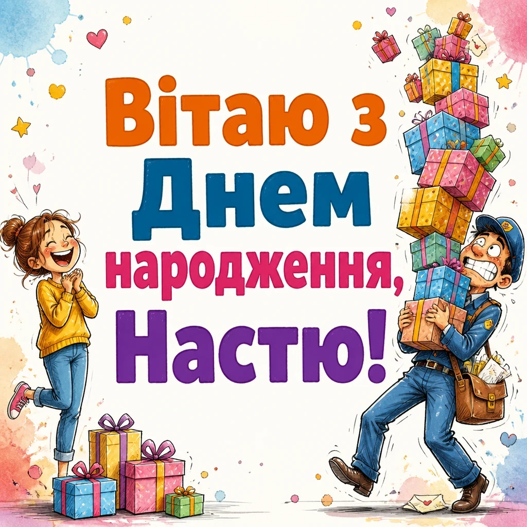 з днем народження настя