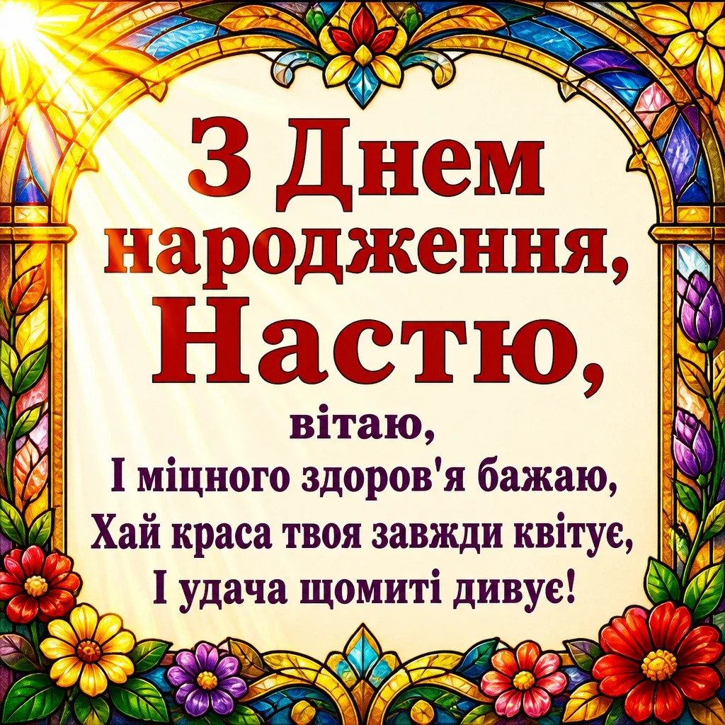 з днем народження настя