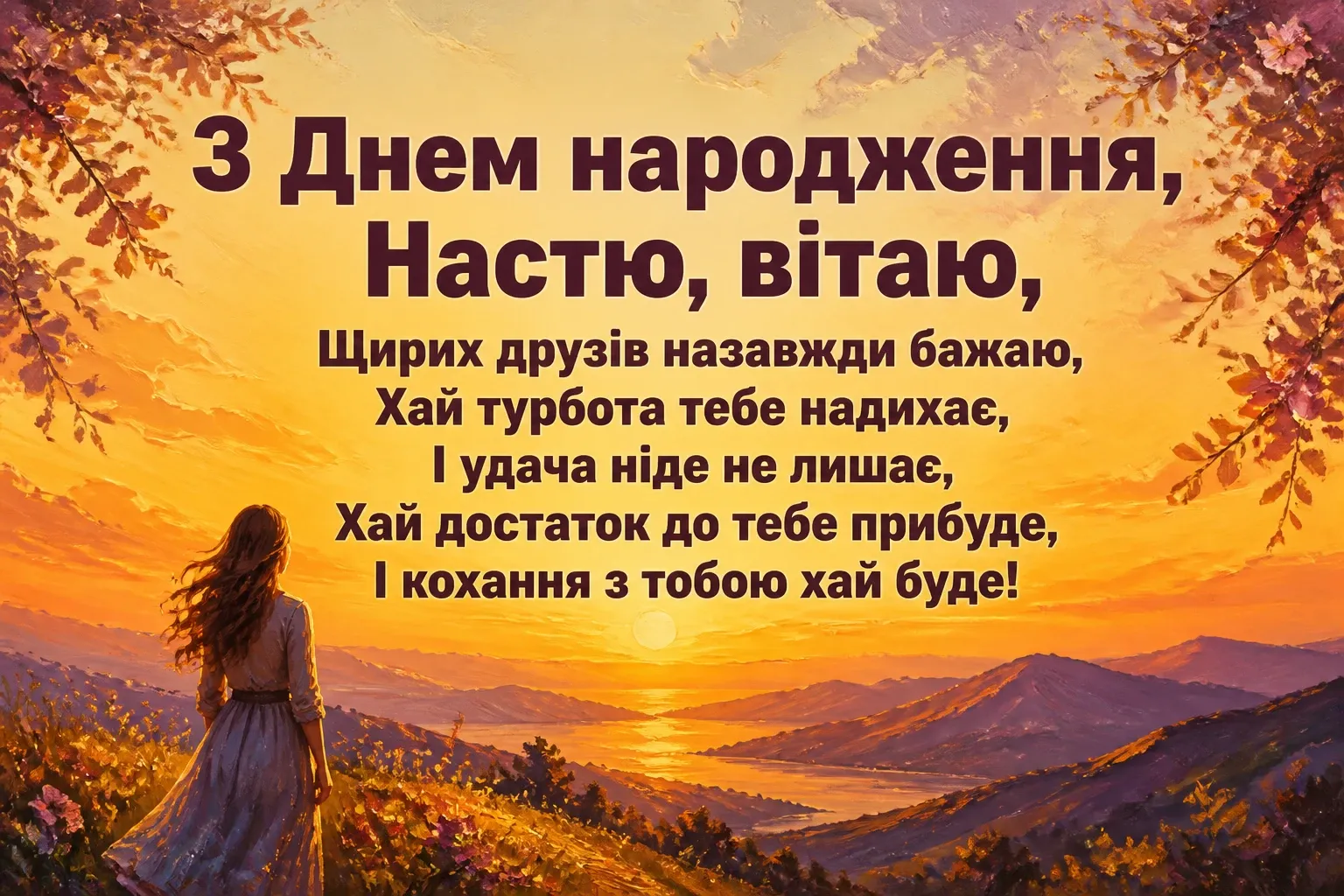 з днем народження настя