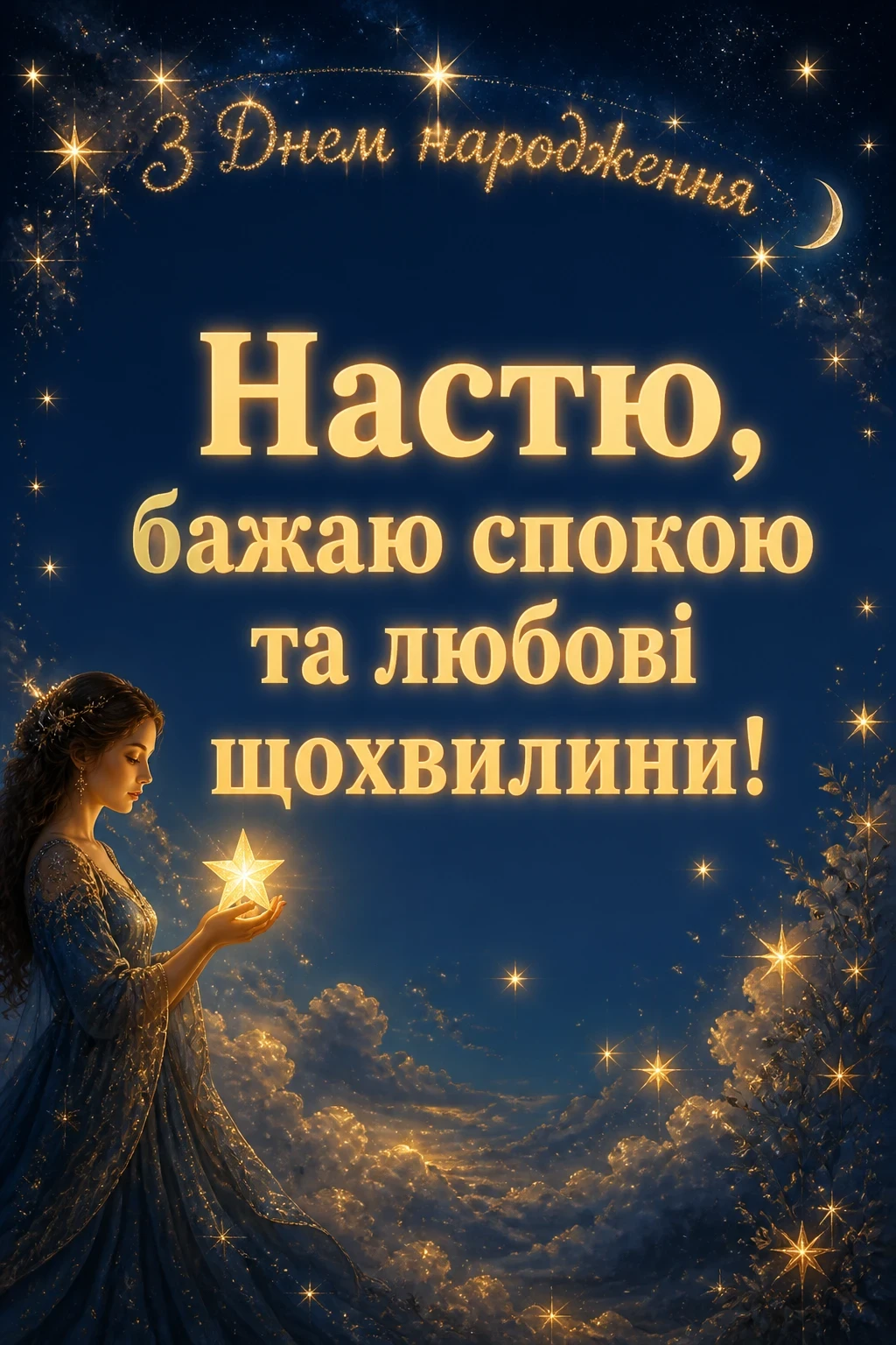 з днем народження настя