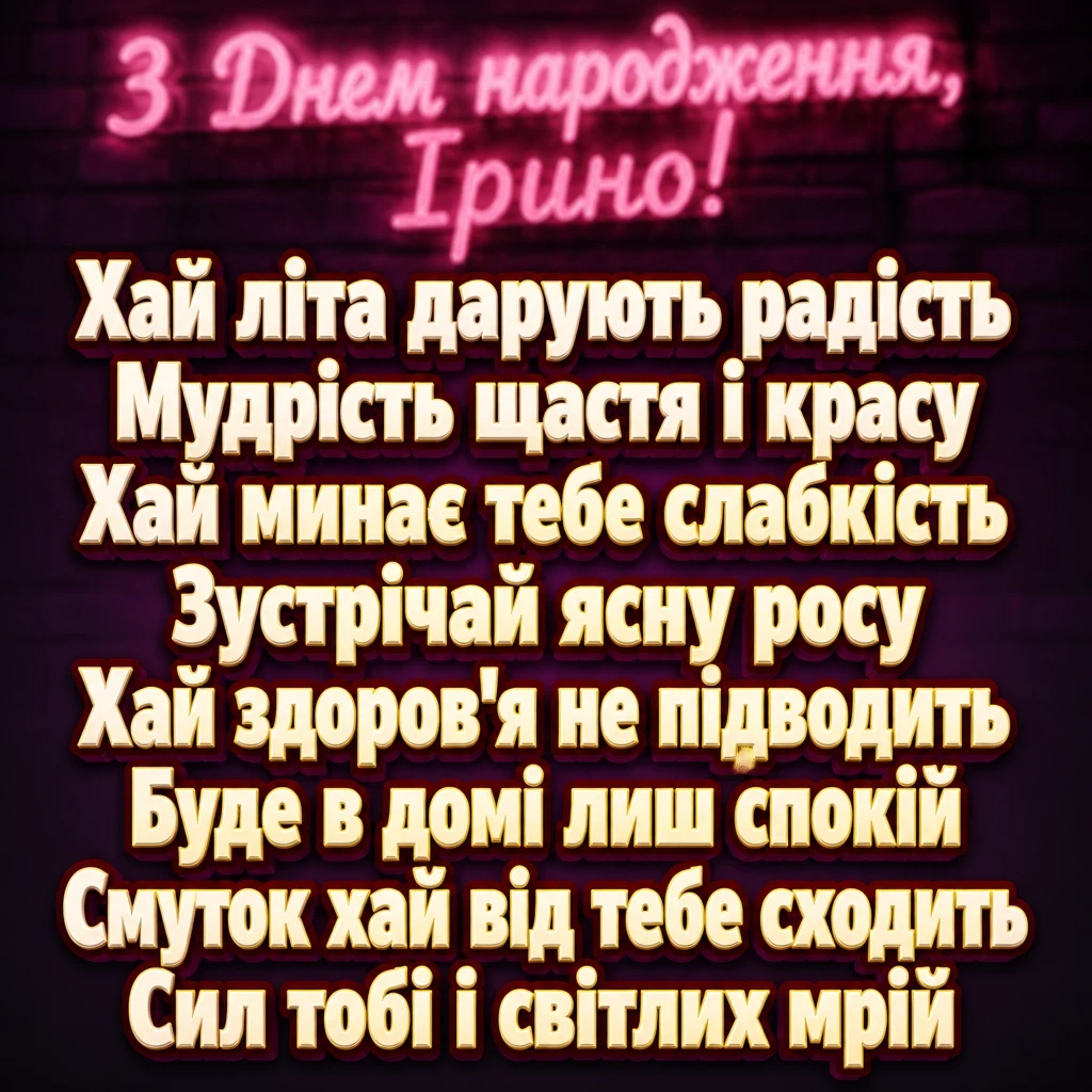 з днем народження ірина