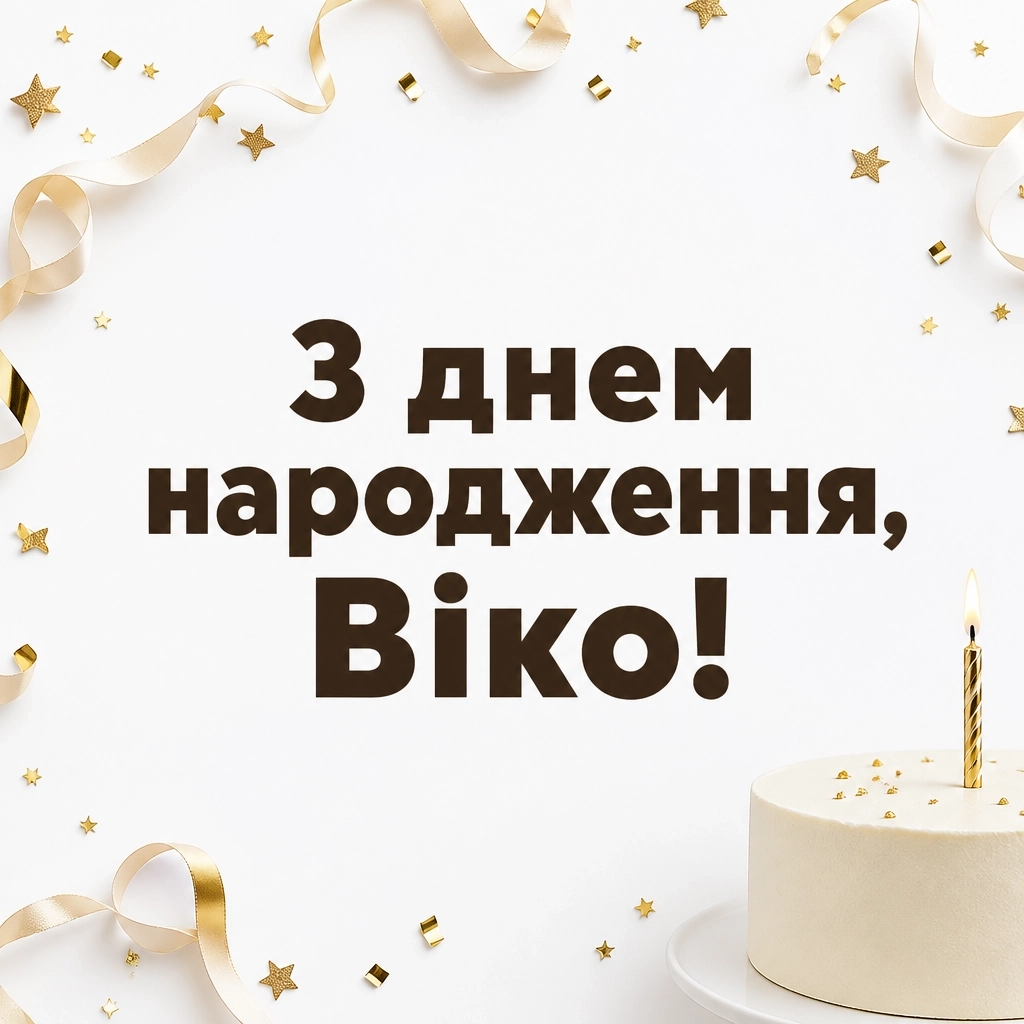 з днем народження віка