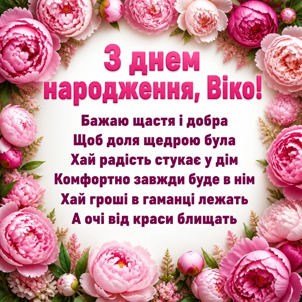 з днем народження віка