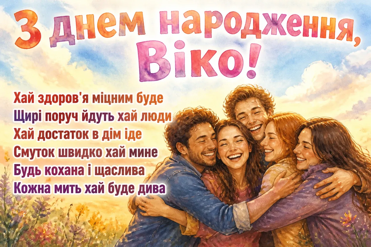 з днем народження віка