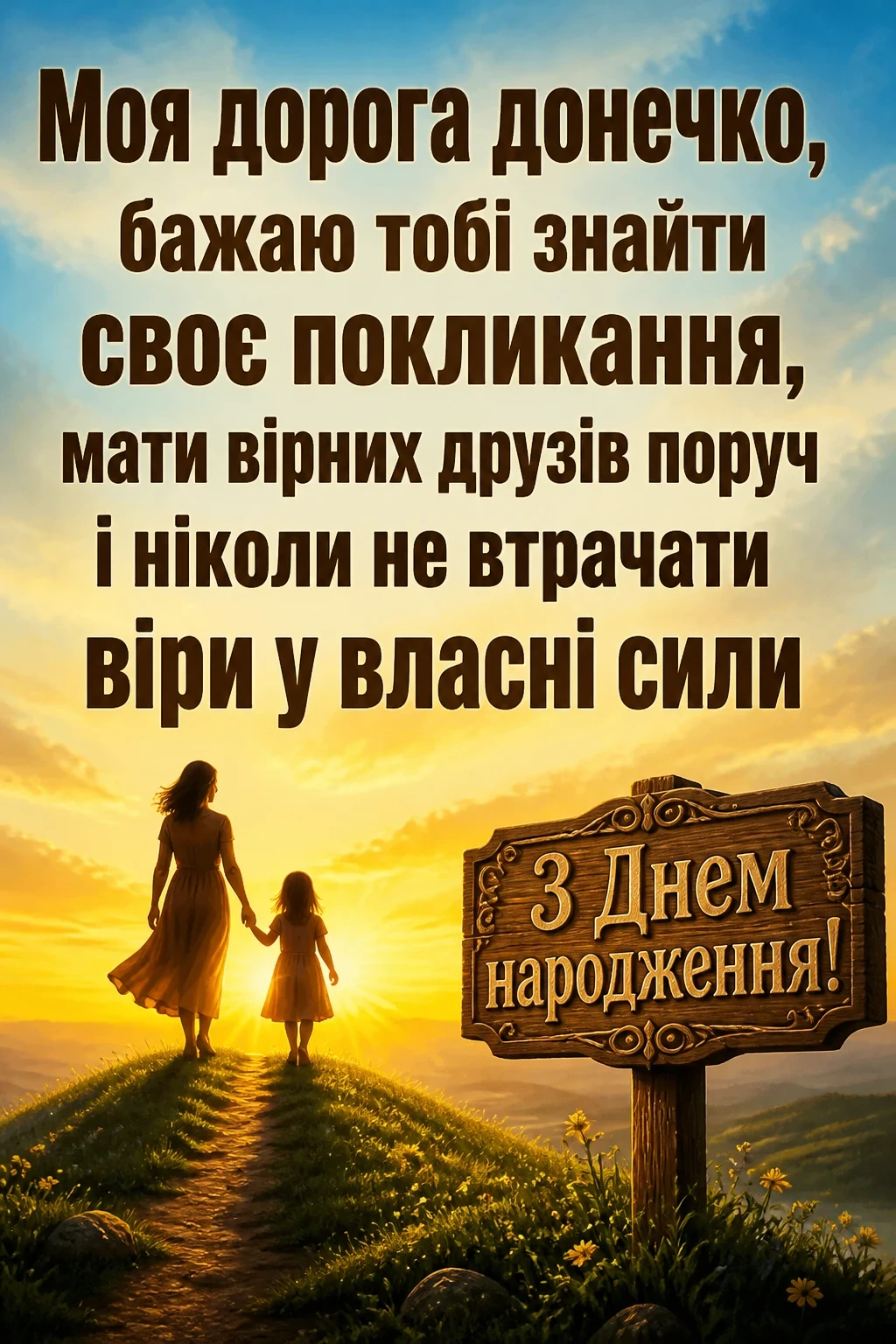 привітання з днем народження дочці до сліз у віршах