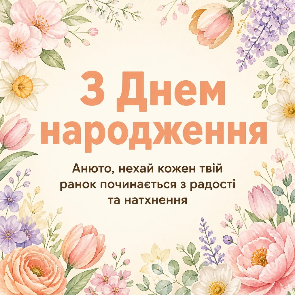 анюта з днем народження