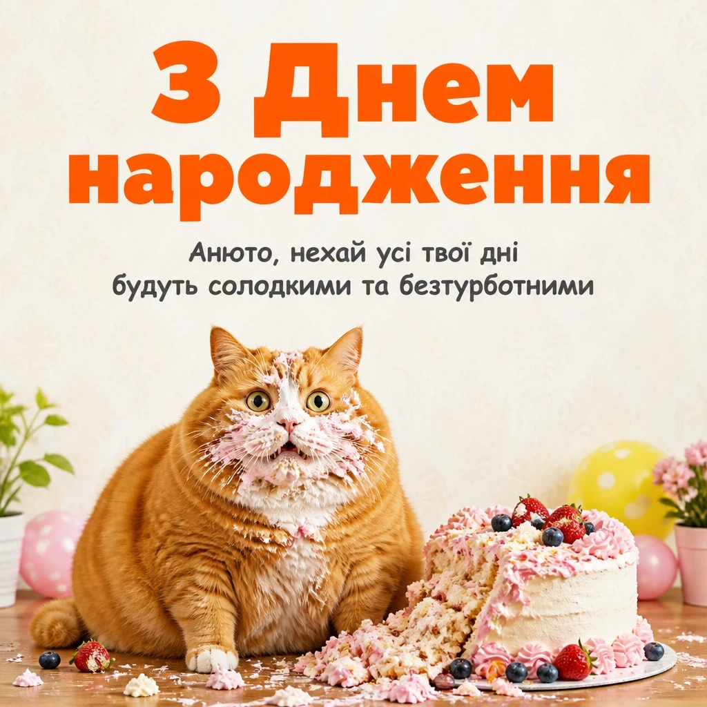 анюта з днем народження