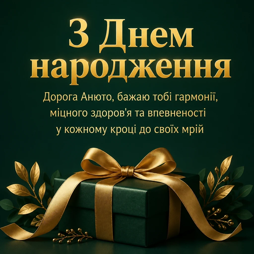 анюта з днем народження