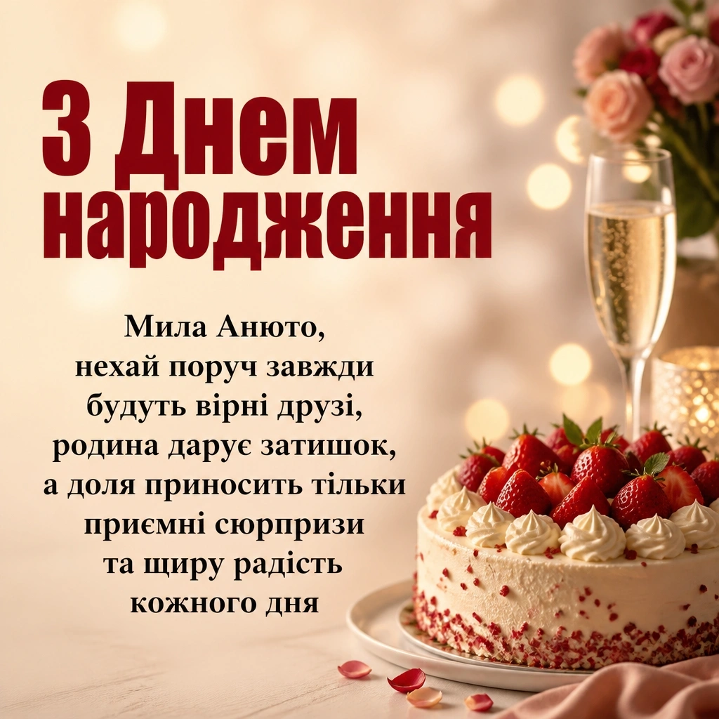 анюта з днем народження