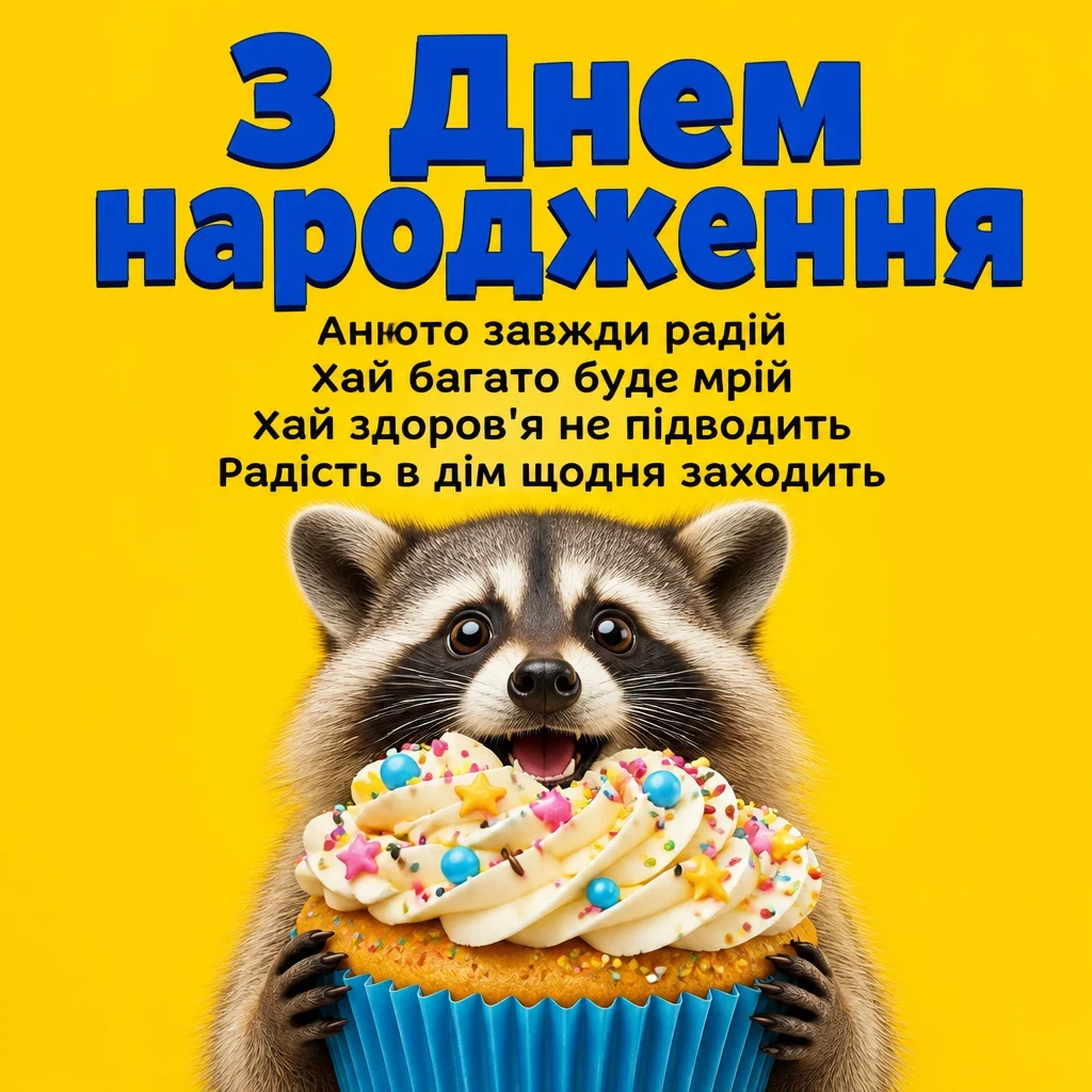 анюта з днем народження