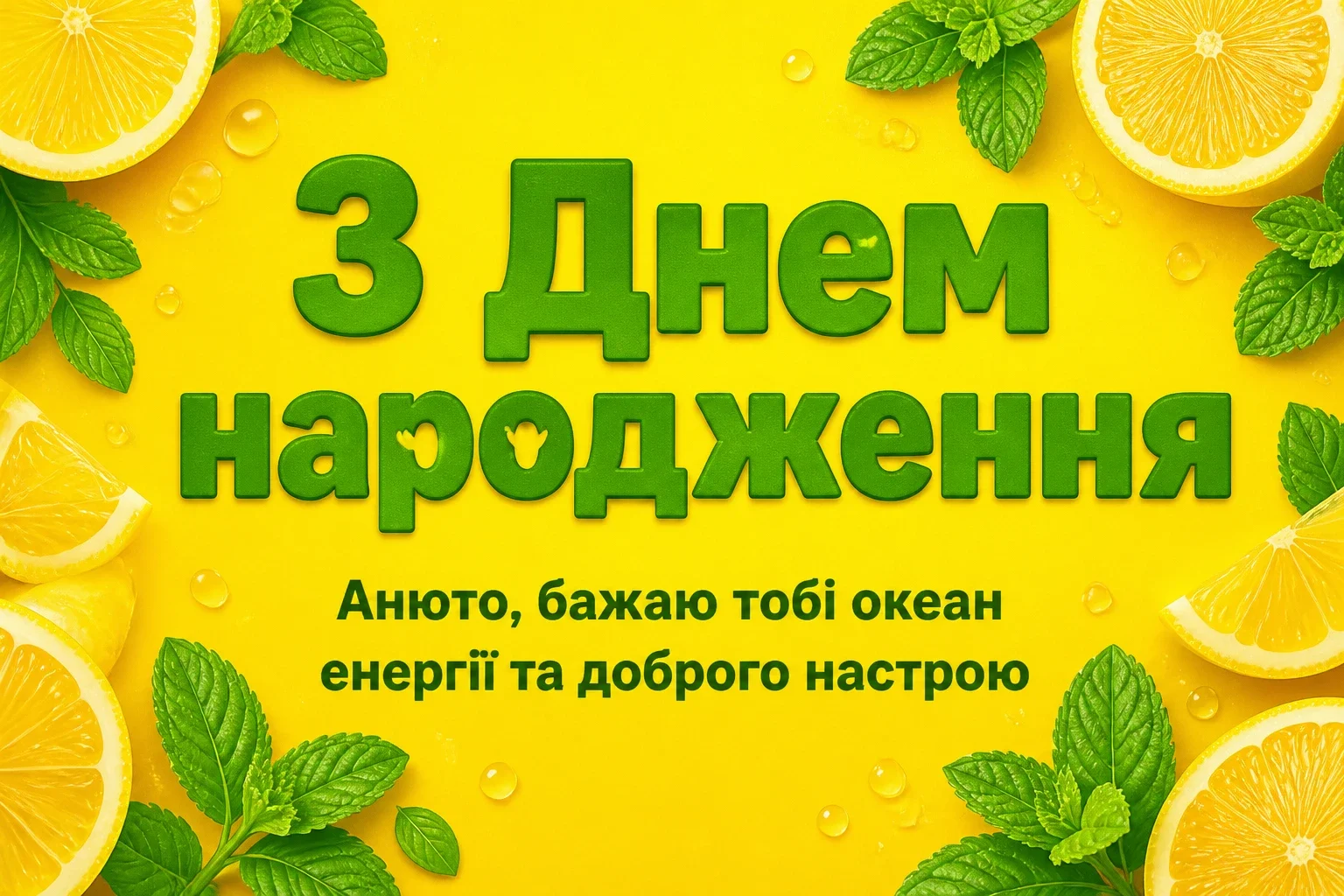 анюта з днем народження