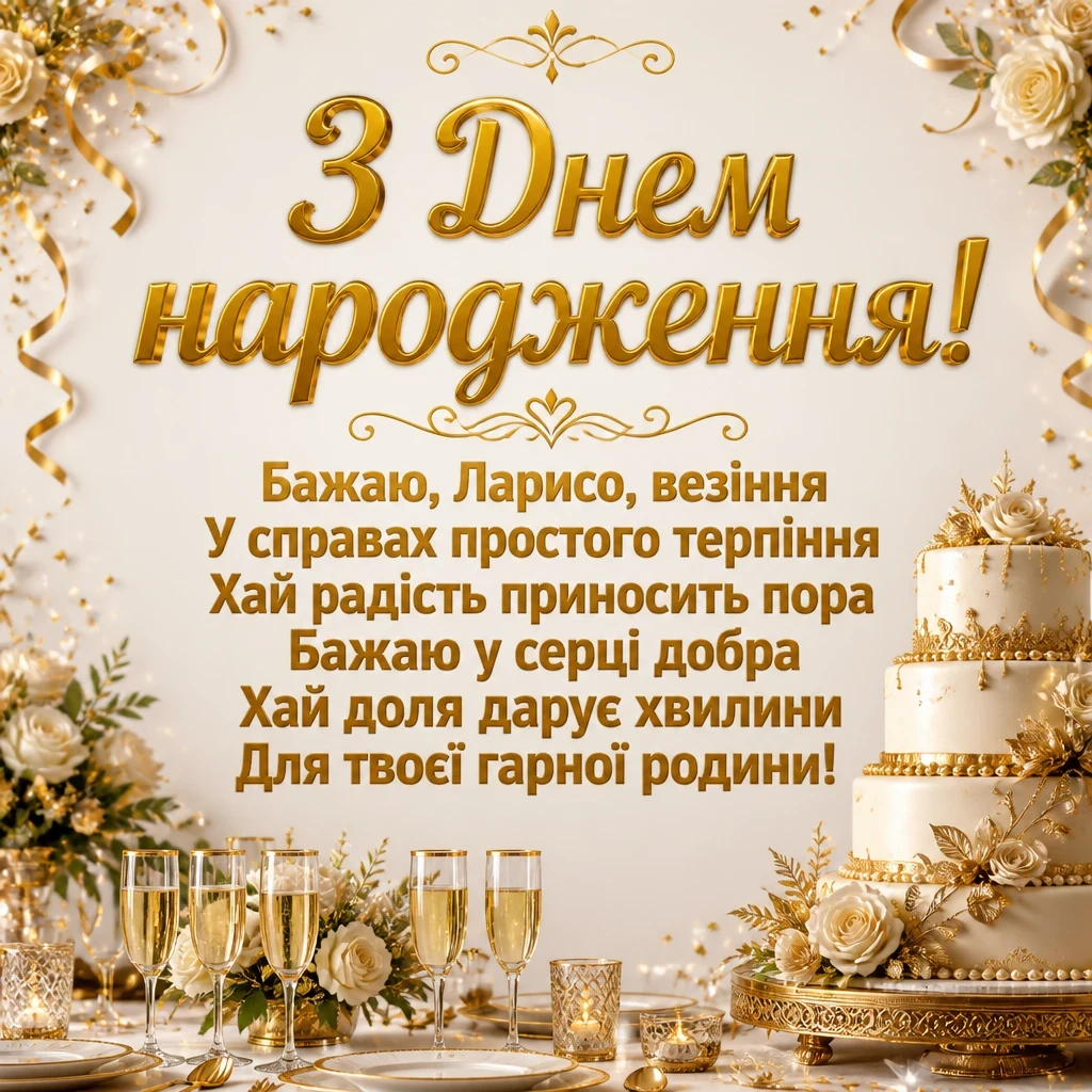 з днем народження лариса