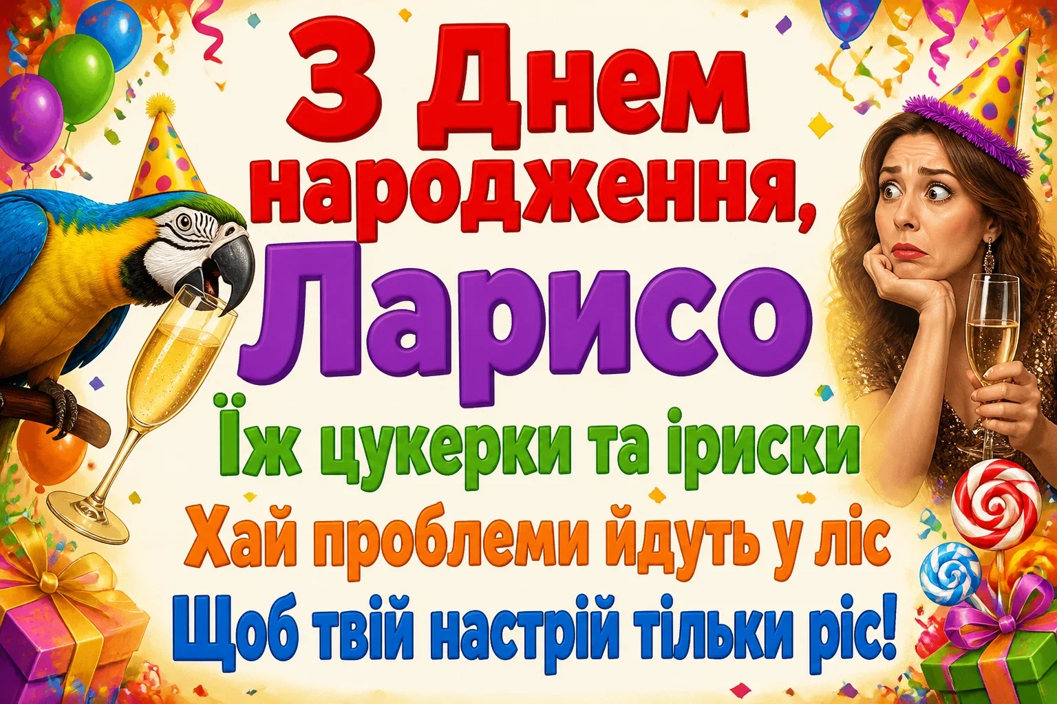 з днем народження лариса