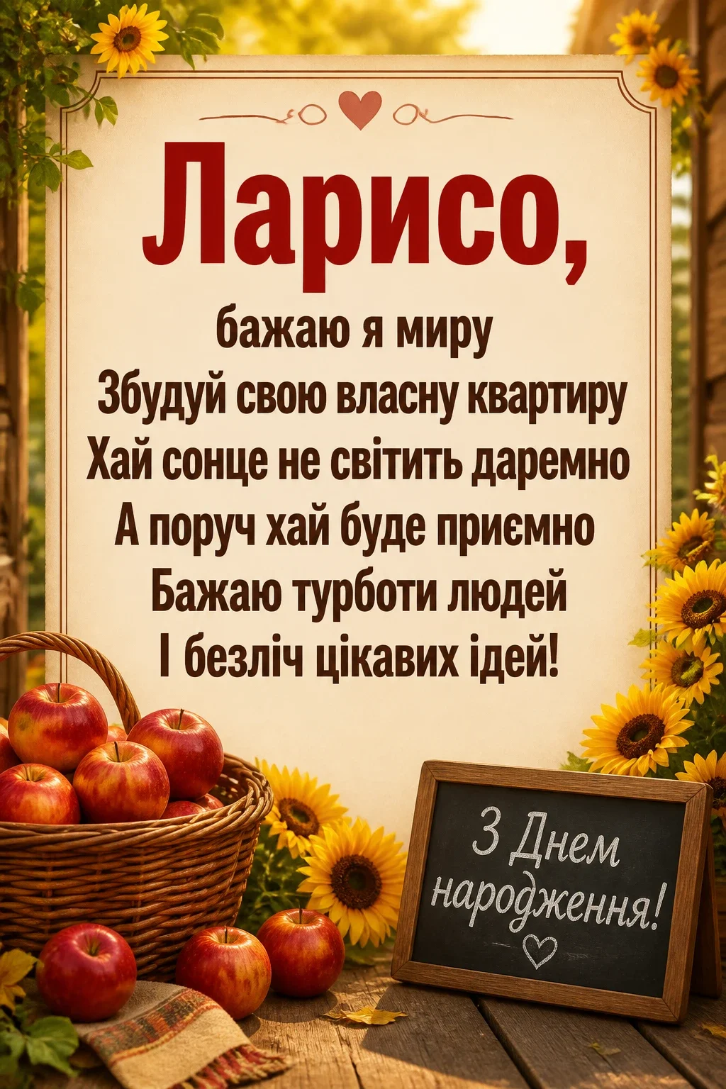 з днем народження лариса
