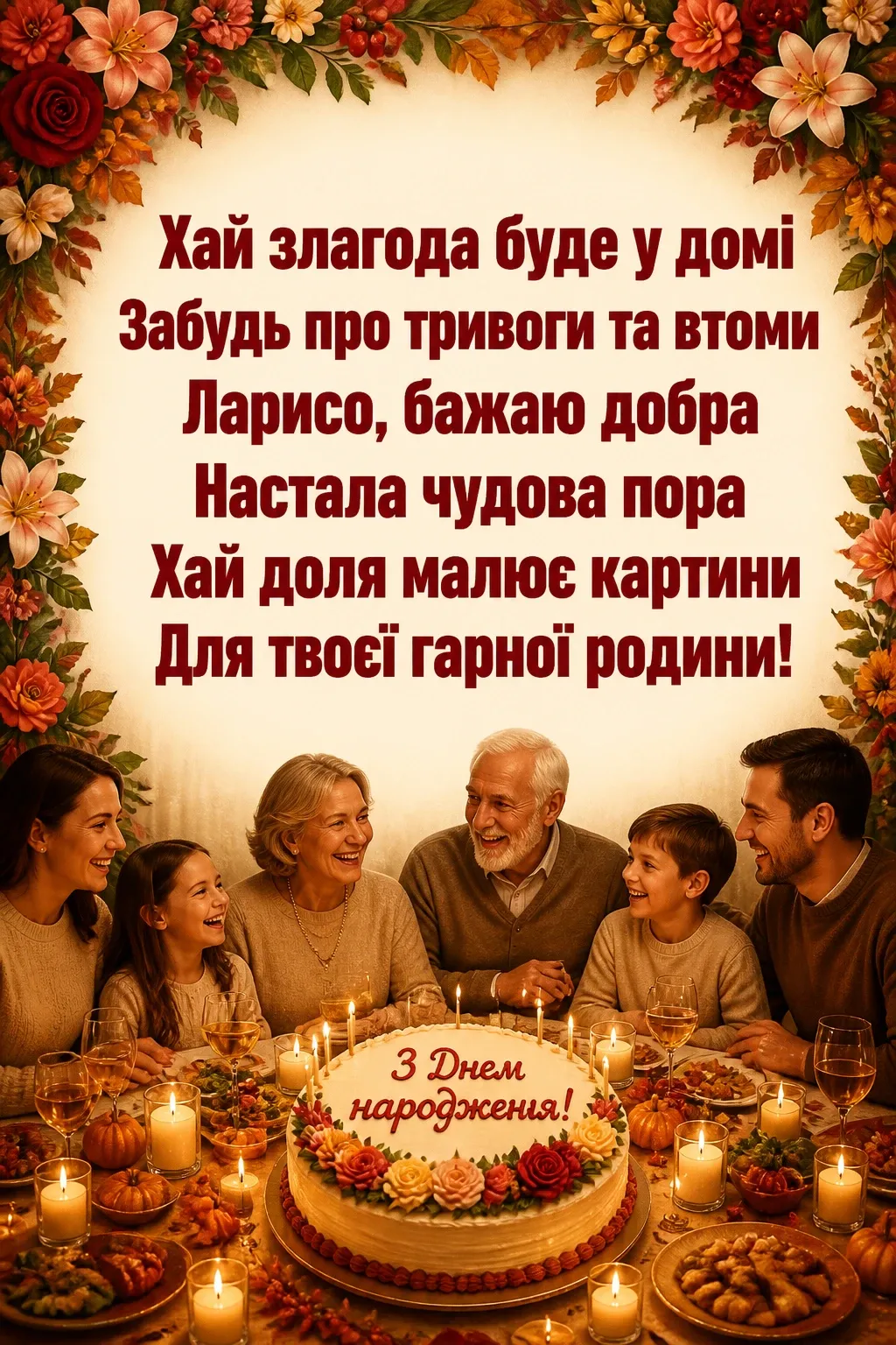 з днем народження лариса