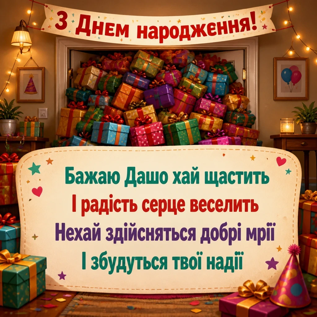 з днем народження даша