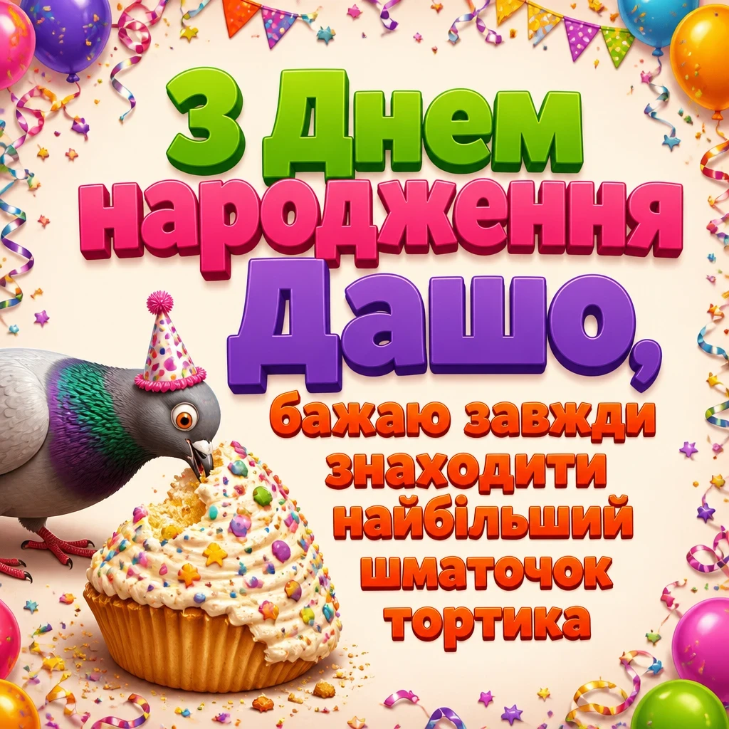 з днем народження даша