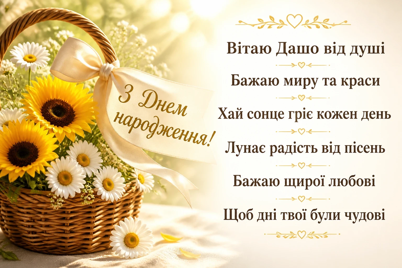 з днем народження даша