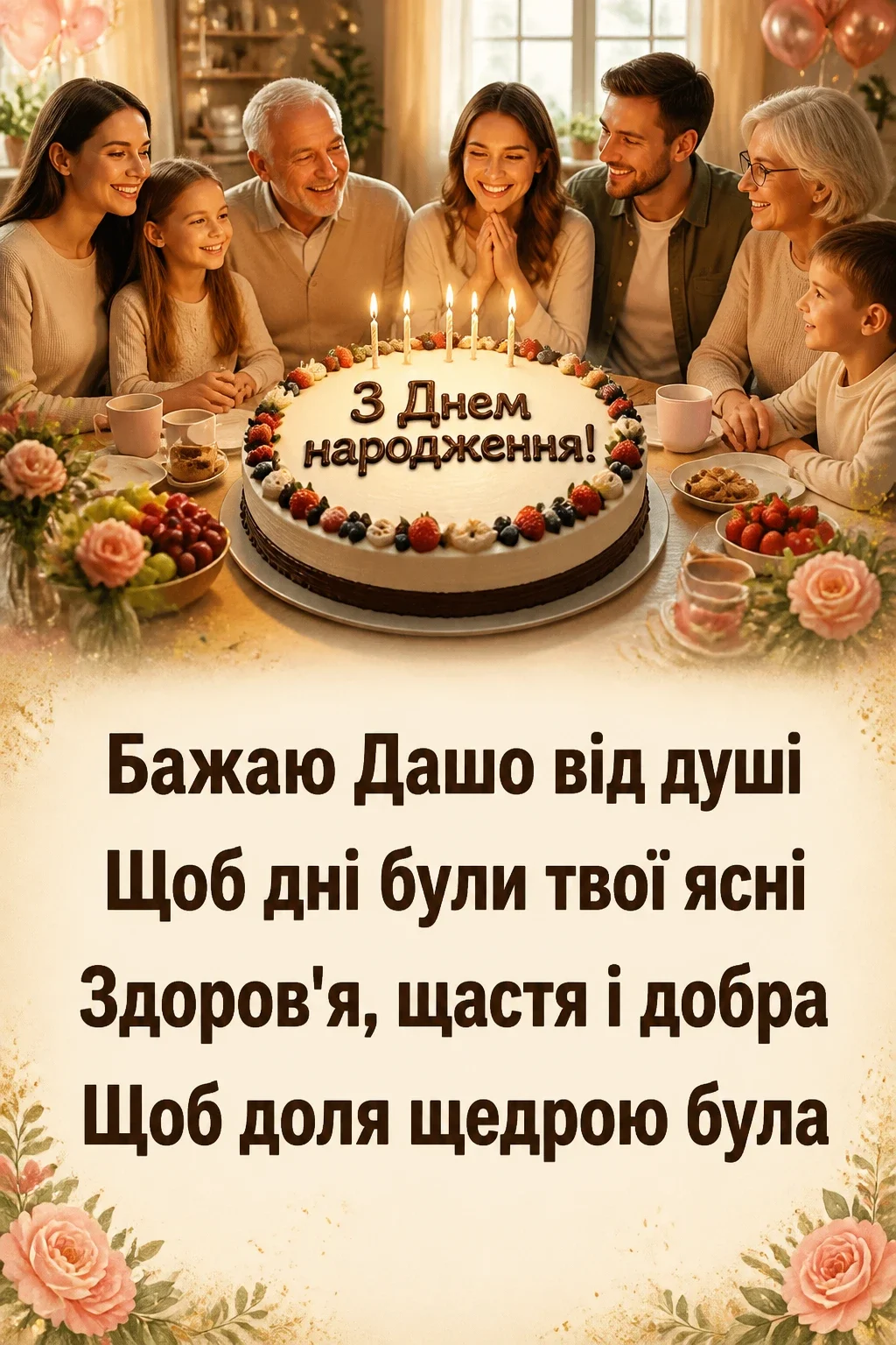 з днем народження даша